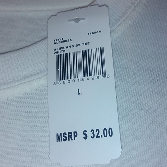 ALIFE AND BS WHITE TEE - Picture 3 of 3